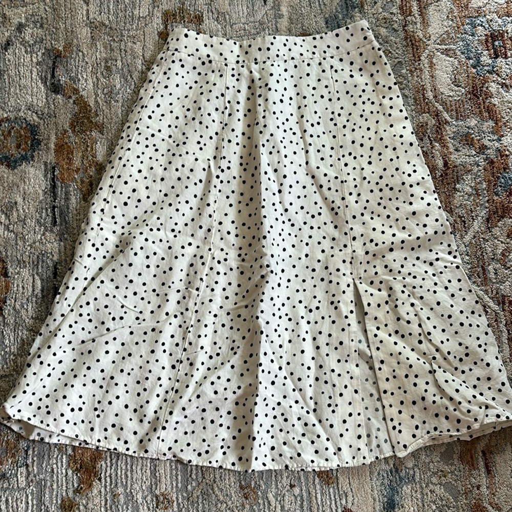 LOFT Polka Dot Midi Skirt 00P